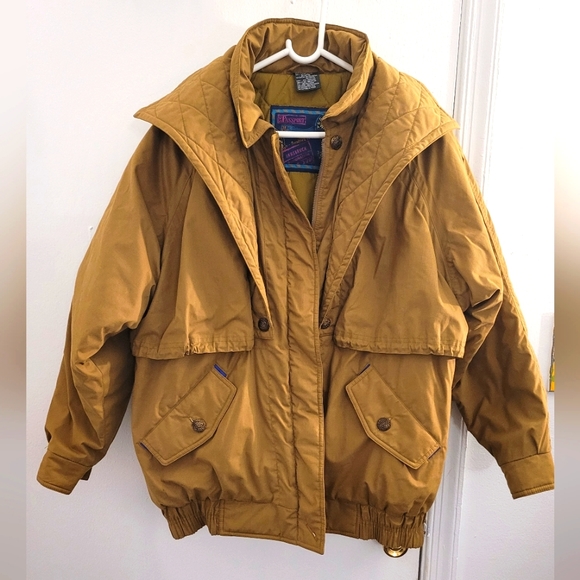 Vintage 80s/90s Skiing Passport Jacket | Size M | Brown - Picture 1 of 12